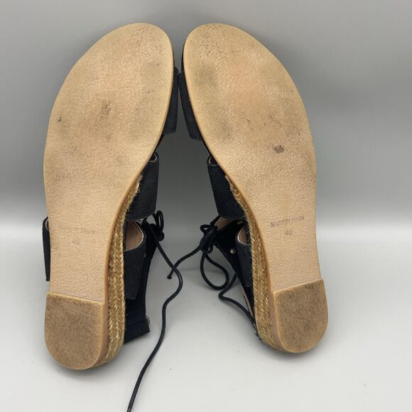 Eric Michael Sandals Womens Size 9 Gladiator Lace Up Espadrille Handmade EU 40 - Picture 9 of 12